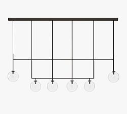 Claremont Glass Globe Linear Chandelier (72")
