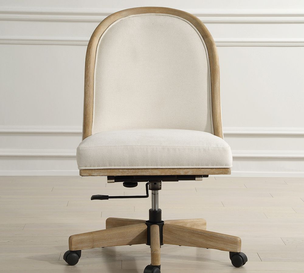 Loni Upholstered Swivel Desk Chair by Pottery Barn