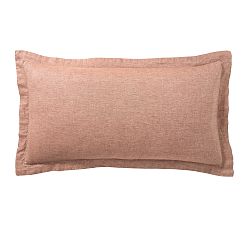 Open Box: Belgian Flax Linen Shams, King Set of 2 - Brick