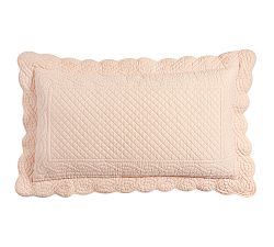 Open Box: Heirloom Scallop Quilted Sham, King Set of 2 - Blush