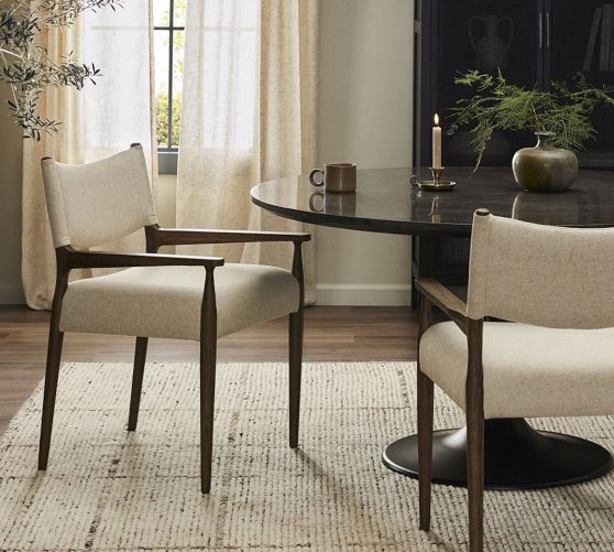 Pauline Upholstered Dining Armchair by Pottery Barn