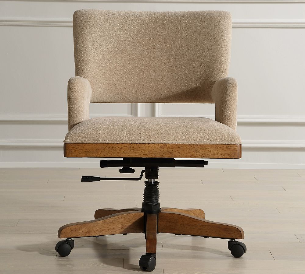 Barros Upholstered Swivel Desk Chair by Pottery Barn