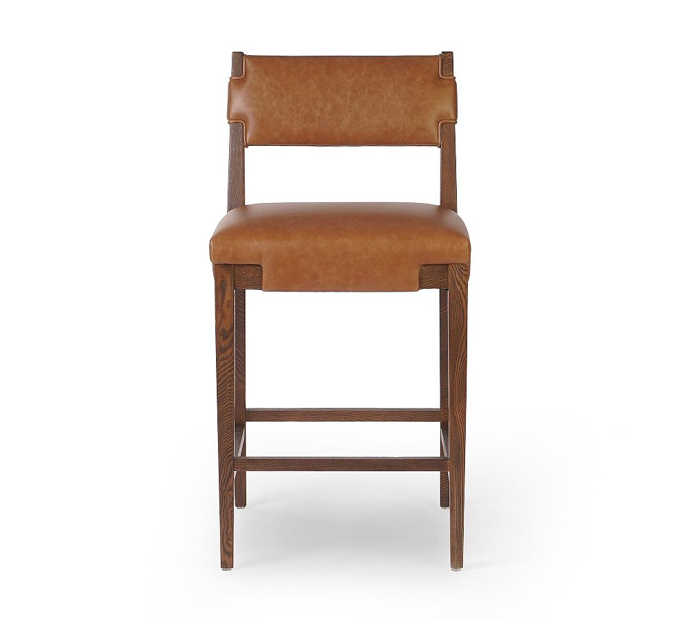 Bromley Leather Stool by Pottery Barn