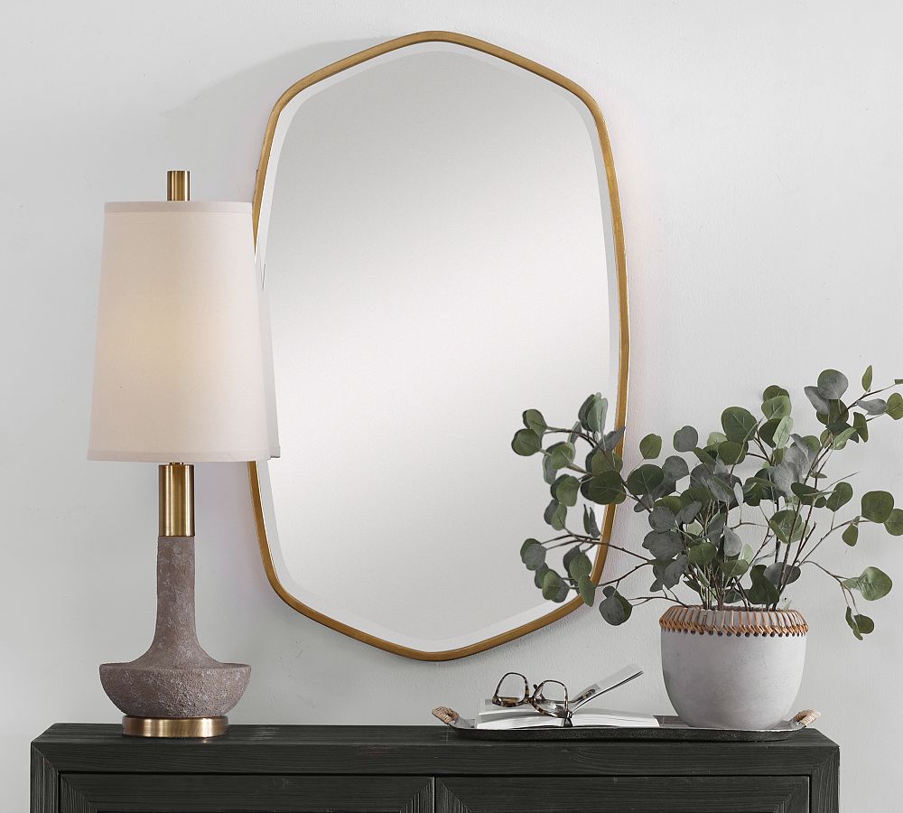 Oceano Gold Frame Wall Mirror by Pottery Barn