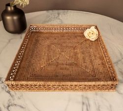 Tava Braided Rattan Square Tray