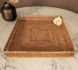 Tava Braided Rattan Square Tray