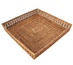 Tava Braided Rattan Square Tray