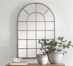 Jaycee Windowpane Arched Wall Mirror