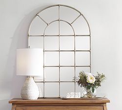 Jaycee Windowpane Arched Wall Mirror