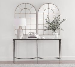 Jaycee Windowpane Arched Wall Mirror