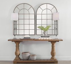 Jaycee Windowpane Arched Wall Mirror