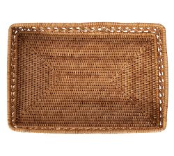 Tava Braided Rattan Rectangular Tray