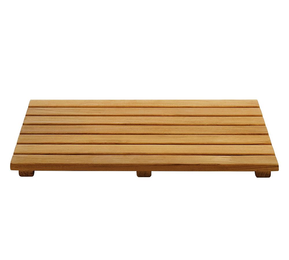 Teo Teak Bath Mat - Wood, 20"L x 14"W
