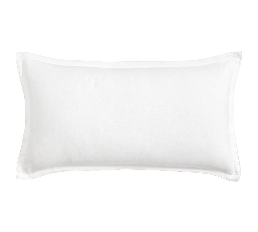 Belgian Flax Linen Galen Sham - White, King, Set of 2
