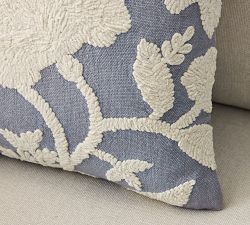 Florence Floral Embroidered Pillow