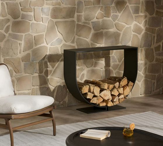 Cyril Outdoor Firewood Storage Console - Thumbnail 2