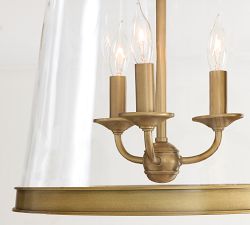 Elizabeth Glass Tapered Semi Flush Mount (15")