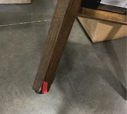 Open Box: Layton Leather Dining Side Chair - Vintage Amber Legs, Vintage Hunter