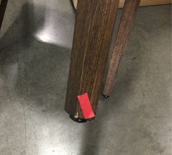 Open Box: Layton Leather Dining Side Chair - Vintage Amber Legs, Vintage Hunter