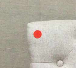 Open Box: Hayes Tufted Upholstered Bar Stool (33") - Performance Everydaylinen™ Oatmeal, Gray Wash