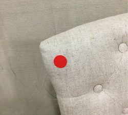 Open Box: Hayes Tufted Upholstered Bar Stool (33") - Performance Everydaylinen™ Oatmeal, Gray Wash