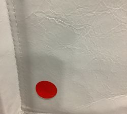 Open Box: Segura Leather Dining Chair - Signature Chalk, Seadrift