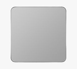 Open Box: Slim Profile Square Mirror, 34"W x 34"H - Silver
