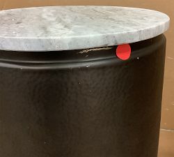 Open Box: Solana Round Marble Accent Table (12") - Bronze