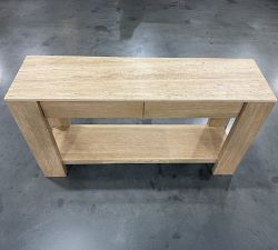 Open Box: Travertine Console Table (54") - Fog