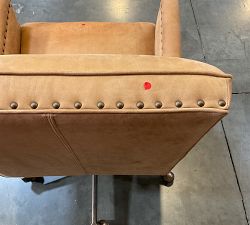 Open Box: Tyler Leather Swivel Desk Chair - Keystone Leather Sandstone, Bronze