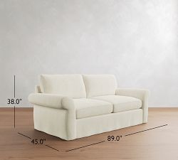 Pearce Roll Arm Deep Seat Slipcovered Sofa (72"&ndash;118")
