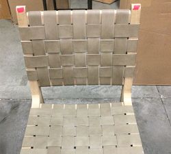 Open Box: Fenton Leather Counter Height Stool (24") - Legacy Taupe, Seadrift Frame