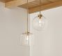 Anderson Clear Glass Dome Pendant (12"-15")