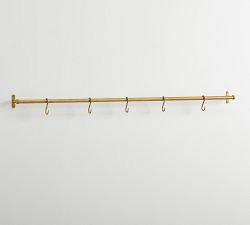 Manchester Brass Rail with Hooks
