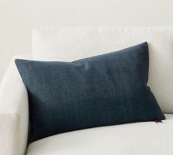 Open Box: Everyday Linen Lumbar Pillow (16" x 26") - Midnight