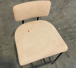 Open Box: Lowen Leather Counter Stool (26") - Nubuck Sand, Bronze