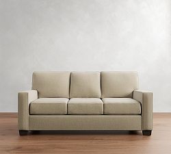 Open Box: Buchanan Square Arm Upholstered Sofa (83.5"), 3X3 - Performance Heathered Tweed Pebble