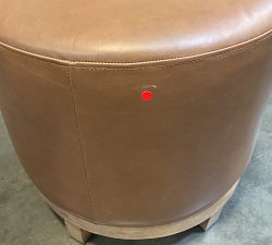 Open Box: Jake Leather Swivel Stool - Vintage Caramel, Seadrift