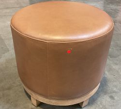 Open Box: Jake Leather Swivel Stool - Vintage Caramel, Seadrift