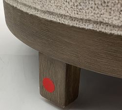 Open Box: Jake Swivel Stool - Performance Boucle Oatmeal, Gray Wash