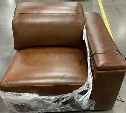Open Box: Ultra Lounge Square Arm Right-Arm Recliner - Statesville Molasses