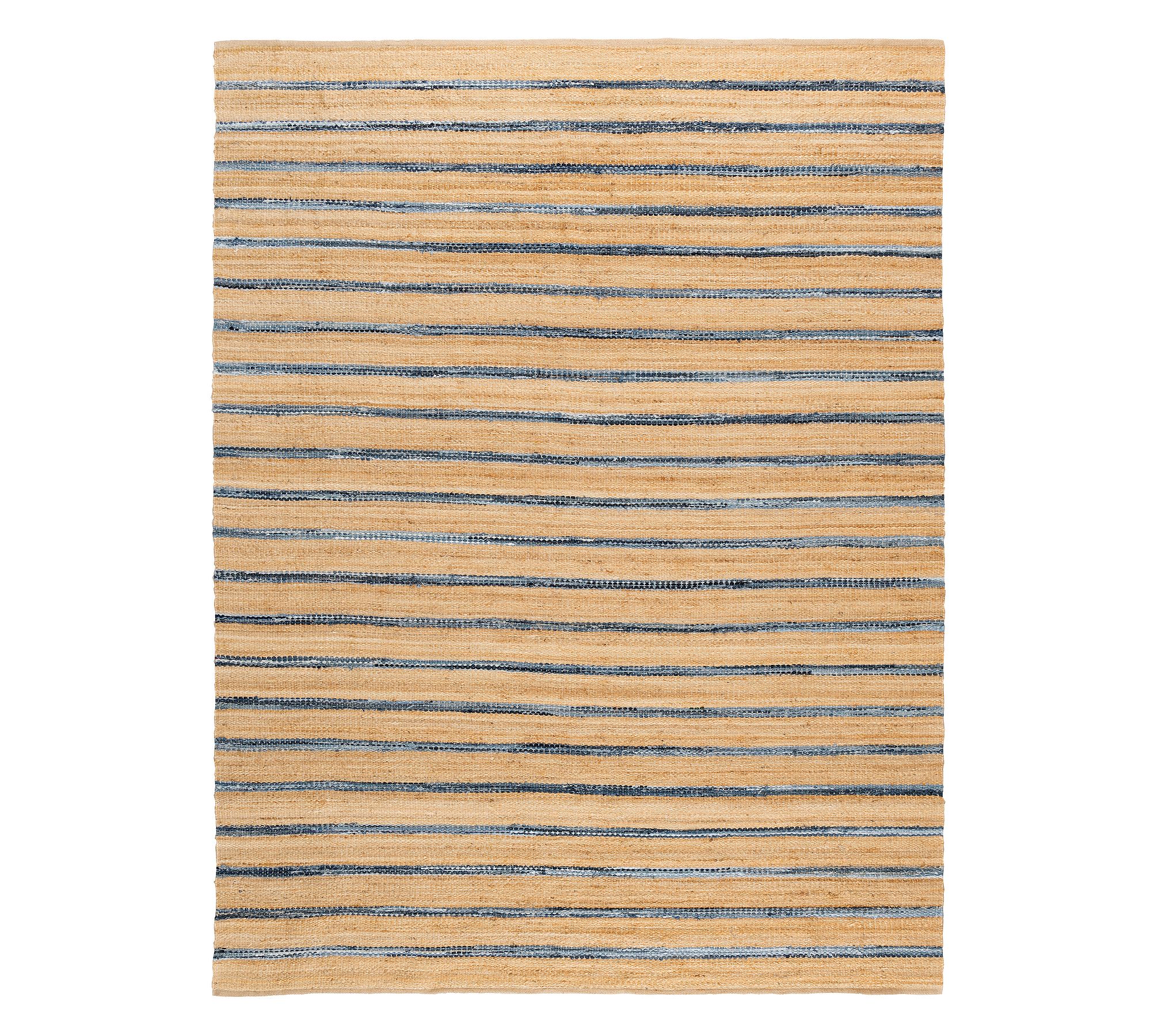 Denim Striped Handwoven Jute Rug