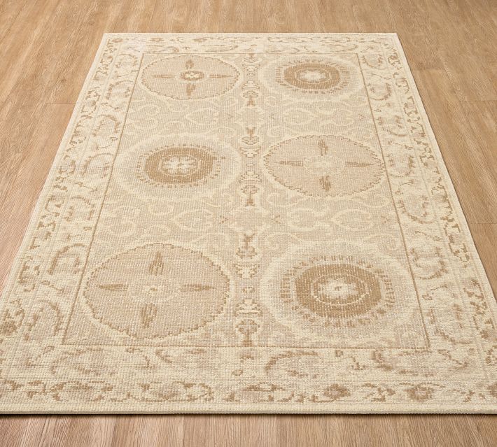 Alanya Suzani Hand-Knotted Wool Rug | Pottery Barn
