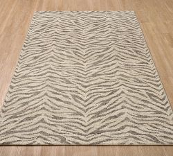 Zebra Hand-Knotted Wool Rug