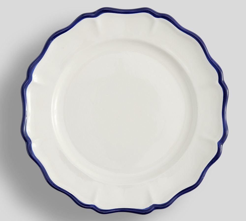 Heirloom Stoneware Dinner Plates - Set of 4 - Set of 4 - Navy