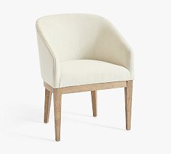 Open Box: Baldwin Upholstered Wood Base Dining Chair - Performance Everydaylinen™ Oatmeal, Seadrift