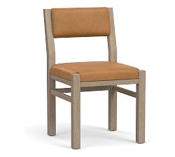 Open Box: Segura Leather Dining Side Chair - Churchfield Camel, Seadrift Legs