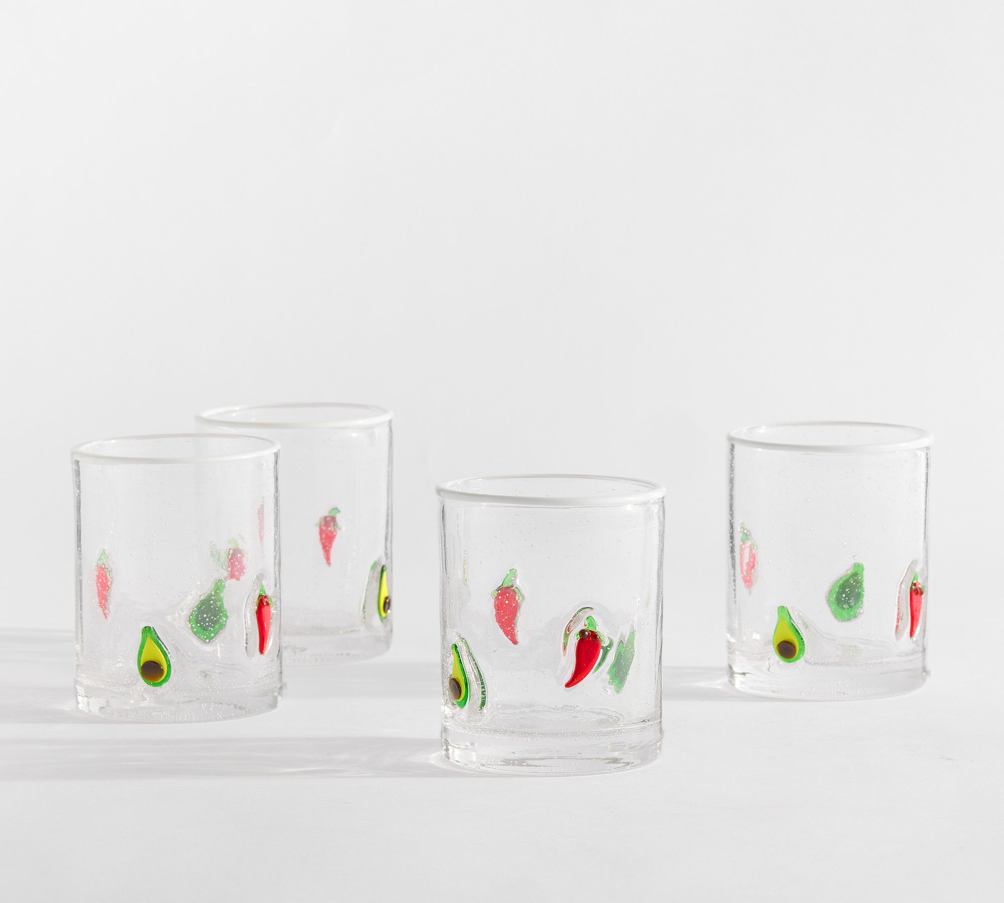 Avocado & Lime Icon Tumblers - Set of 4 - Multi