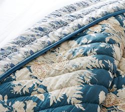Bethany Floral Embroidered Reversible Quilt