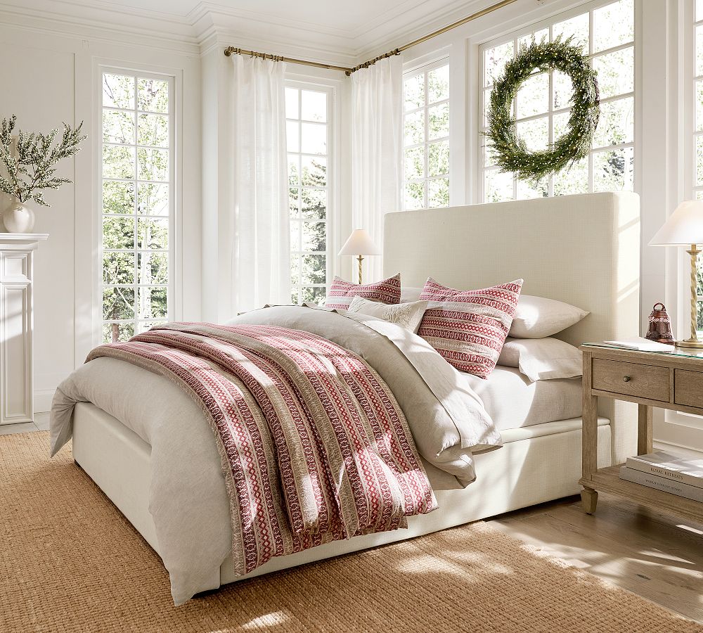Carmel Upholstered Platform Bed by Pottery Barn